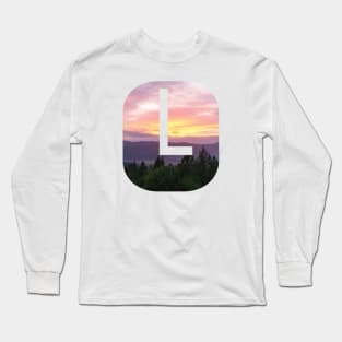 Initial L Sunset Photograph Long Sleeve T-Shirt